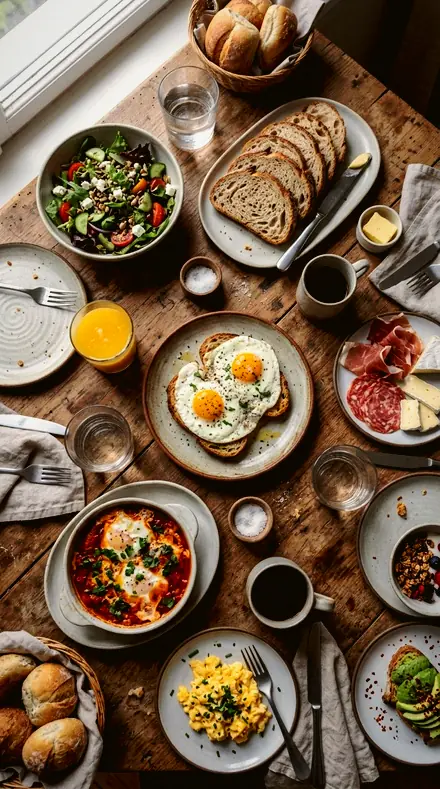 Black Skillet applied to The table, service dimmed