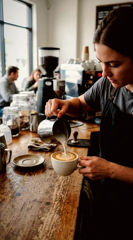 Rich Broth applied to The pour, under the lamp