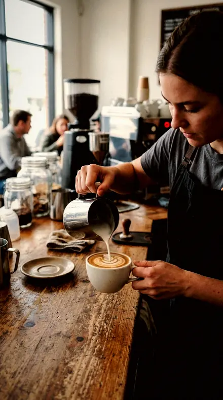 Warm Centre applied to The pour, under the lamp