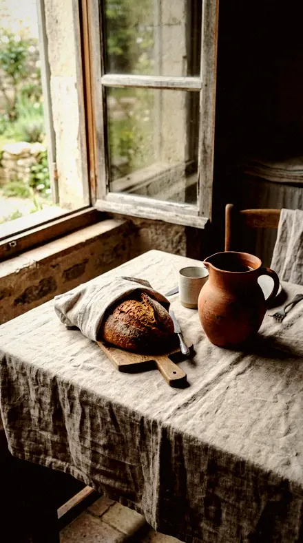 Dark Linen applied to Supper, on slate