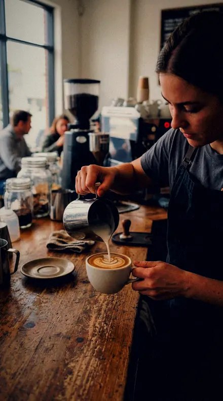 Garnish Twist applied to The pour, under the lamp